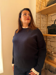 Pull marine col rond - Plus size