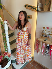 Robe longue fleurie bohème