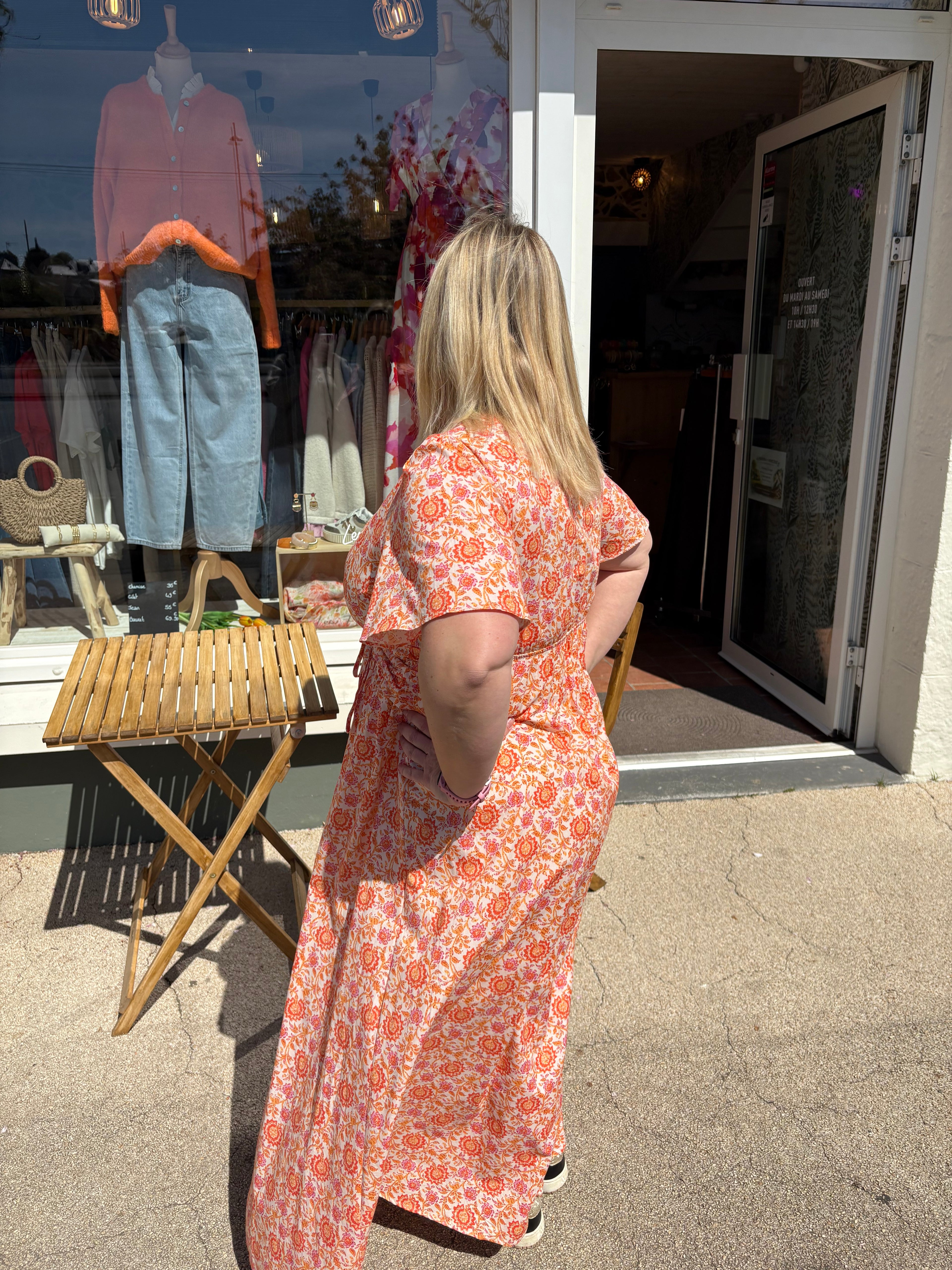 Robe longue orangé - Plus size