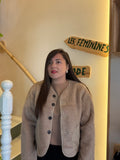 Veste sherpa beige
