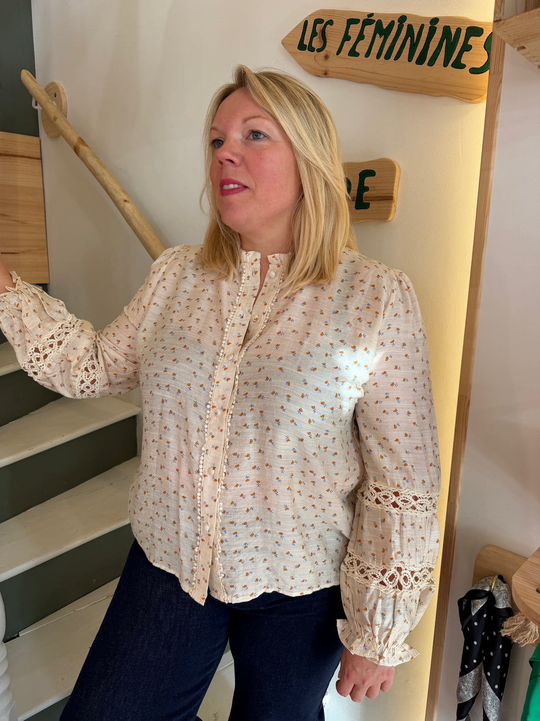 Blouse fleurie romantique - Plus size