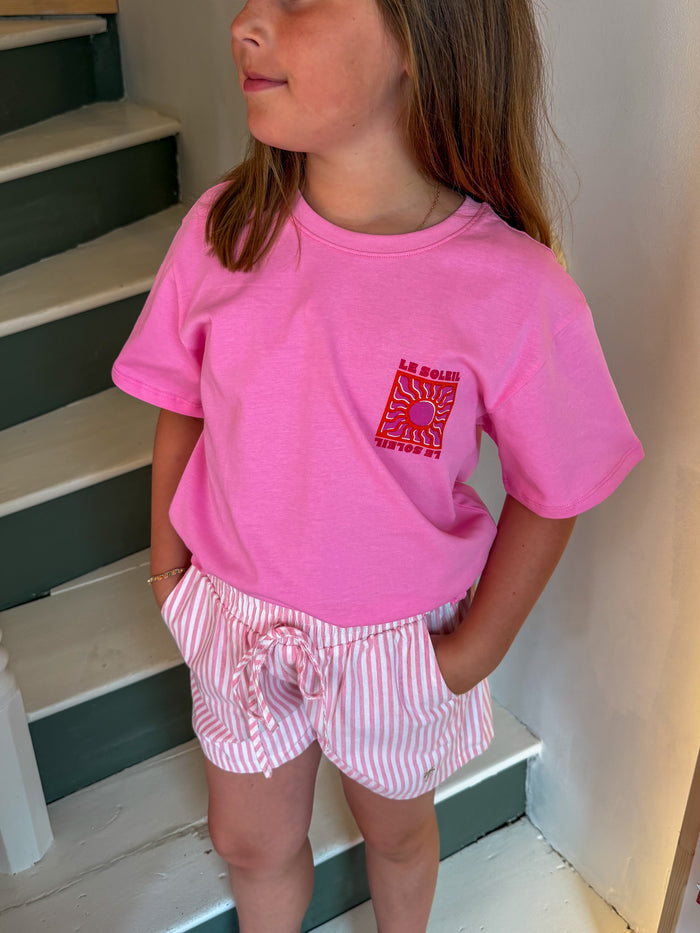 T-shirt enfant « Le Soleil » – Rose - Mini