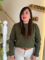 Pull à col dentelle