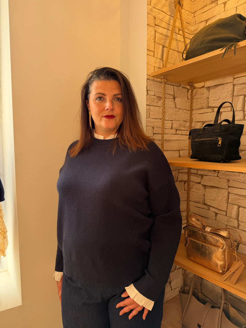 Pull marine col rond - Plus size
