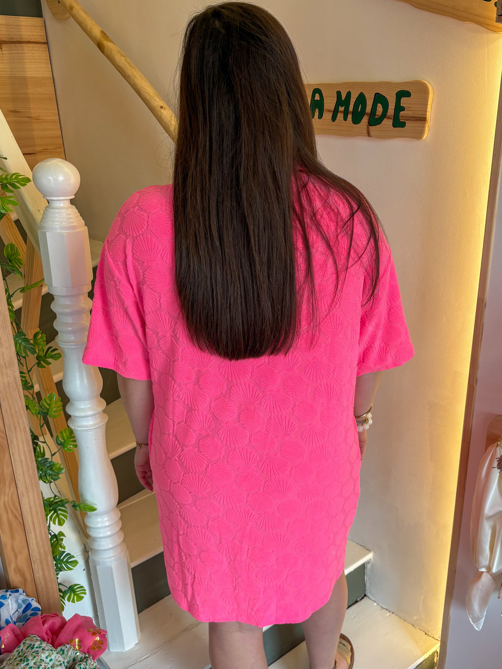 Robe Chemise Éponge Motif Coquillage