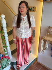 Pantalon fluide à rayures