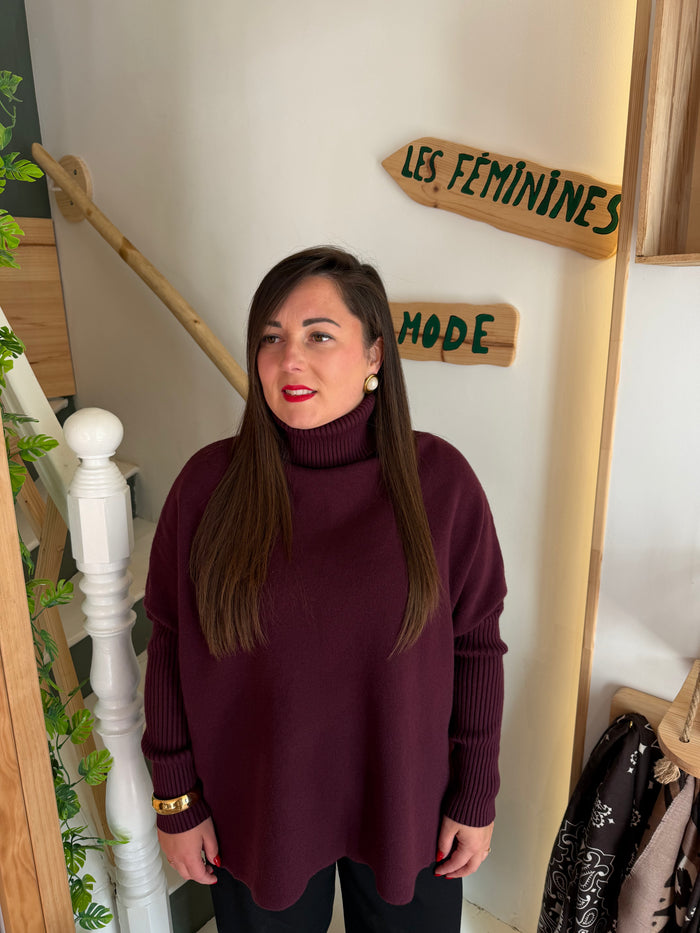 Pull col roulé oversize