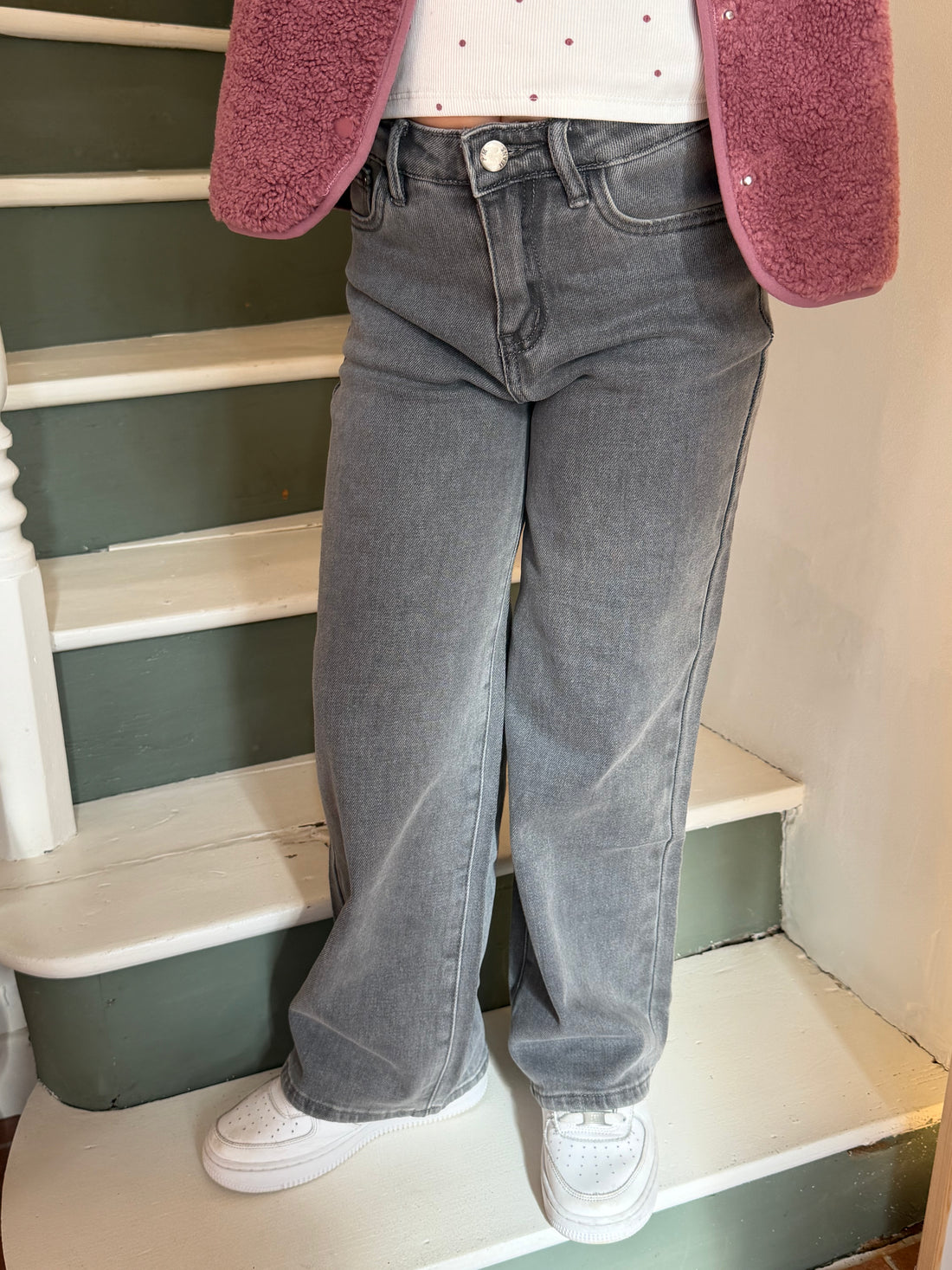 Jean gris fille