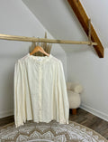 Blouse écru à col victorien - Plus size