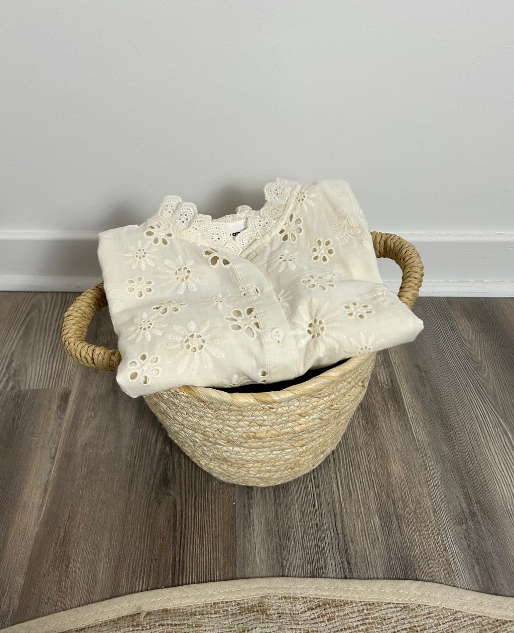 Blouse en dentelle écru - Mini