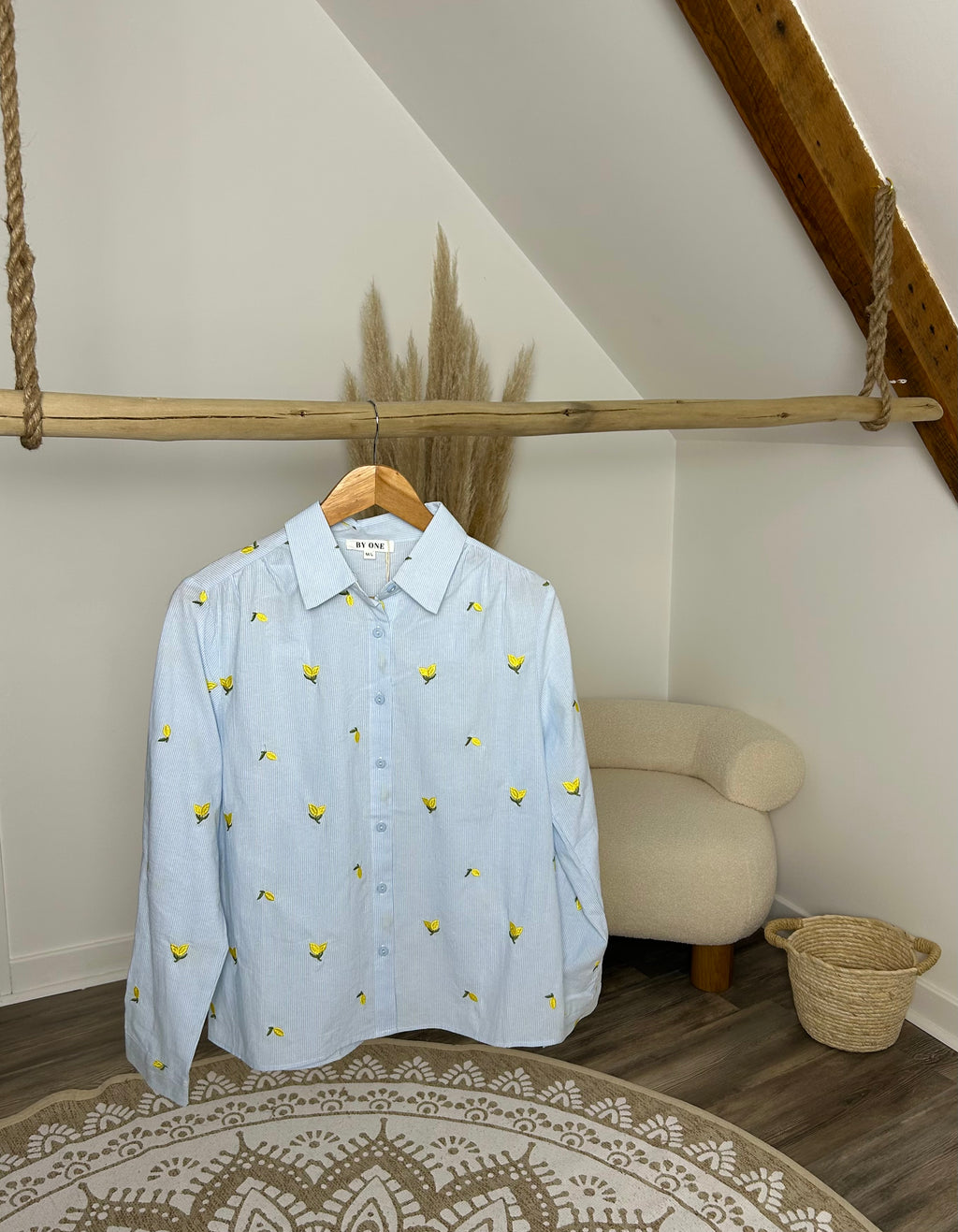 Chemise à rayures et citron - Plus size