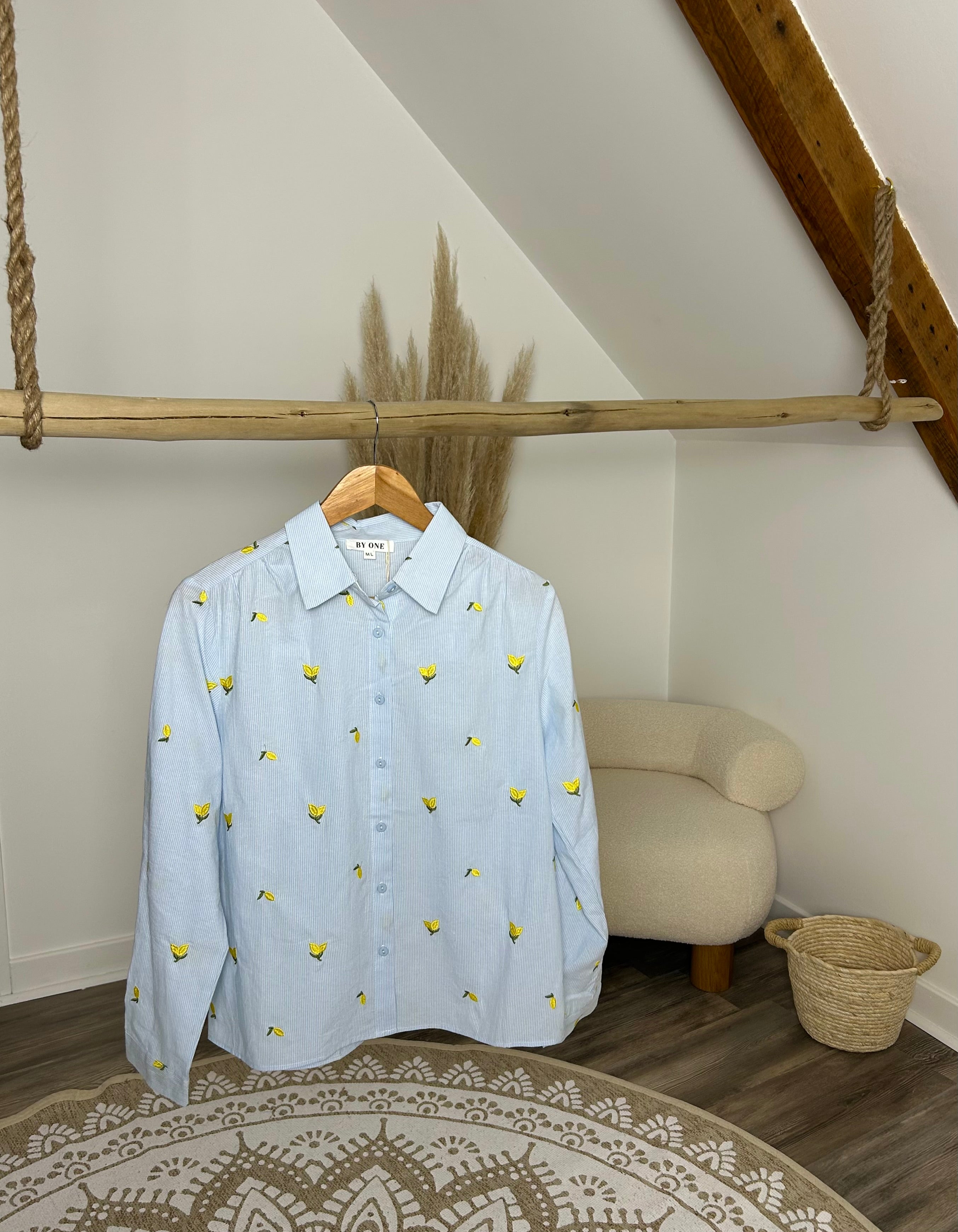 Chemise à rayures et citron - Plus size