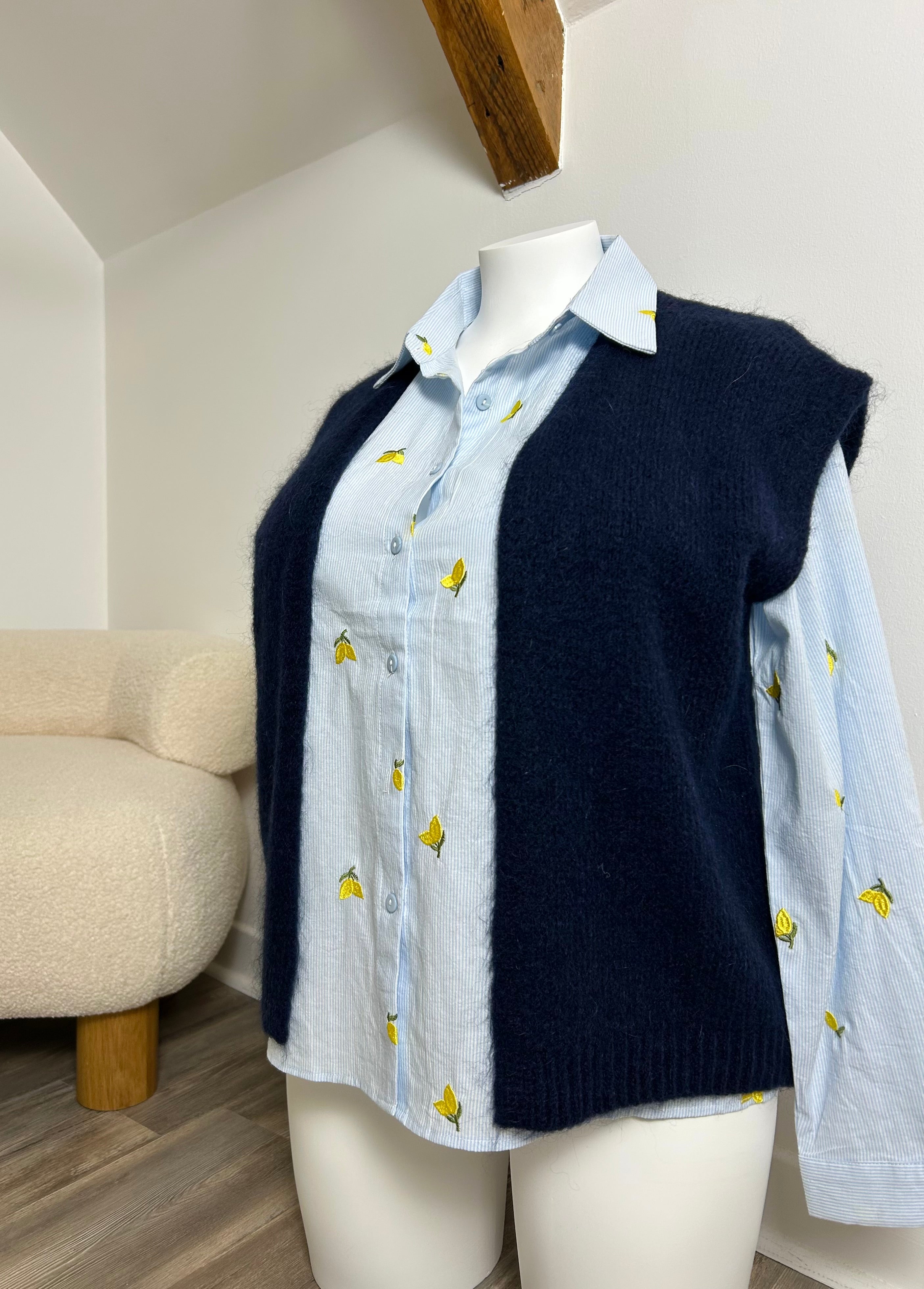 Chemise à rayures et citron - Plus size