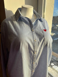 Chemise bleu rayée - Plus size