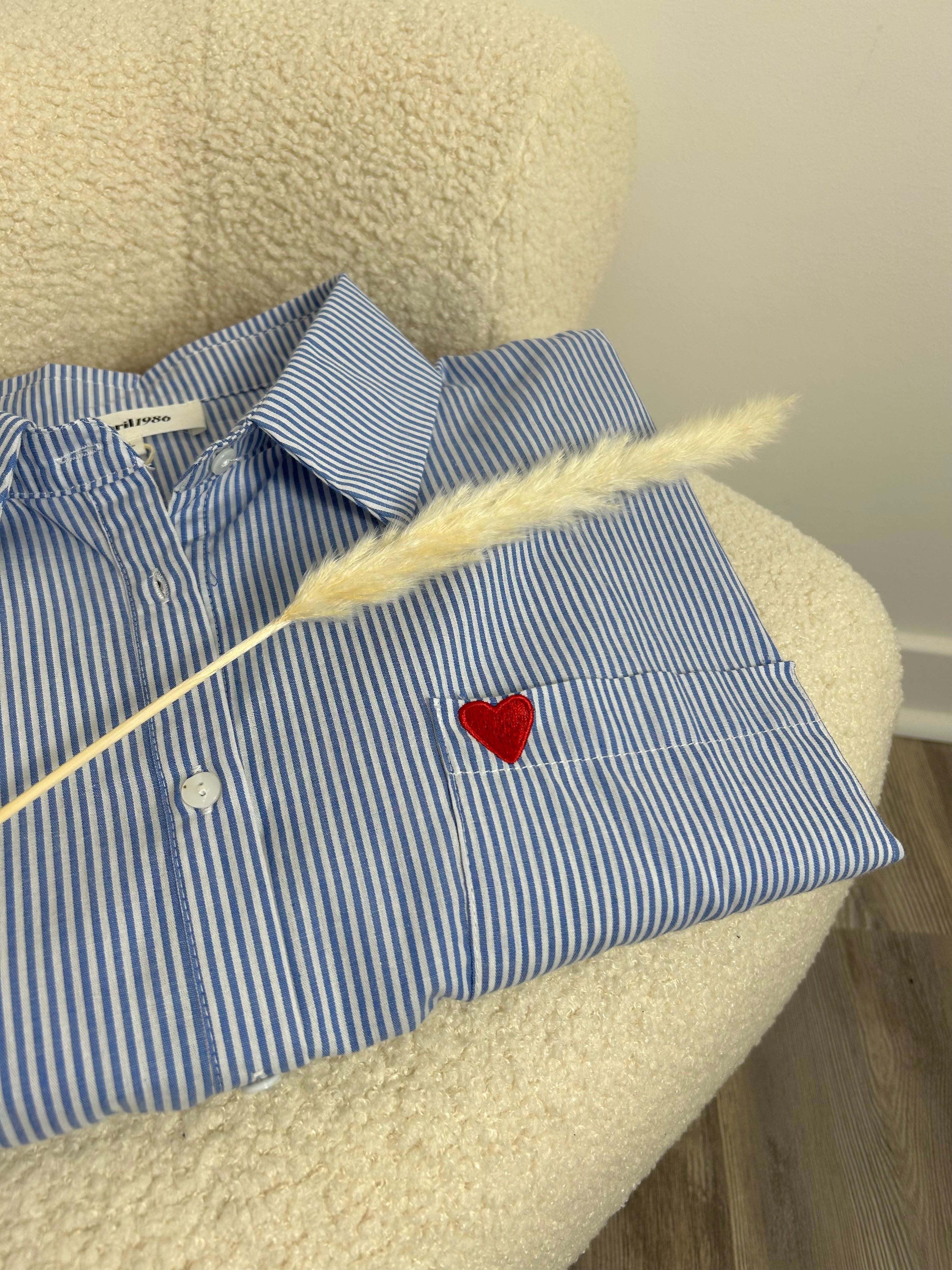 Chemise bleu rayée - Plus size