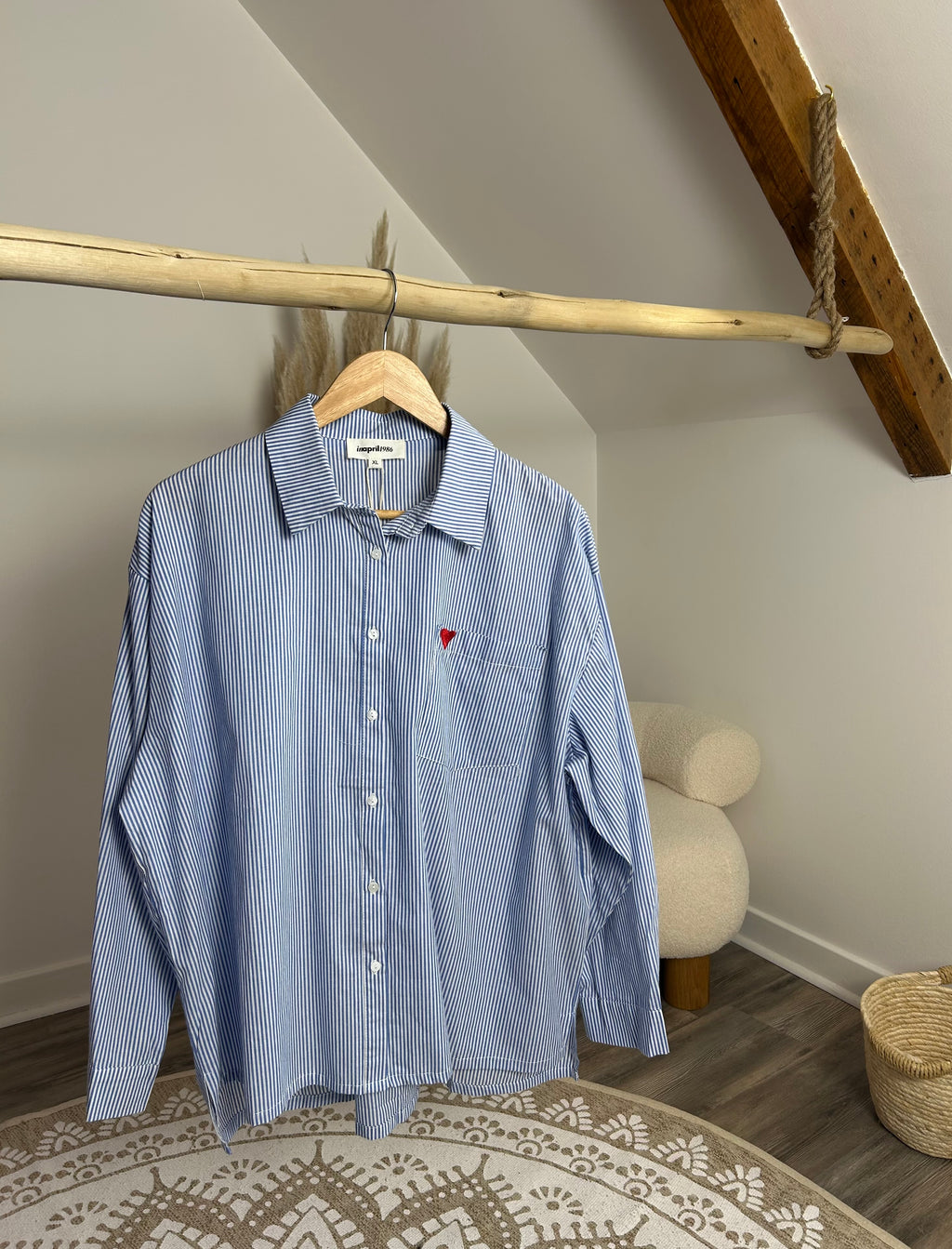 Chemise bleu rayée - Plus size