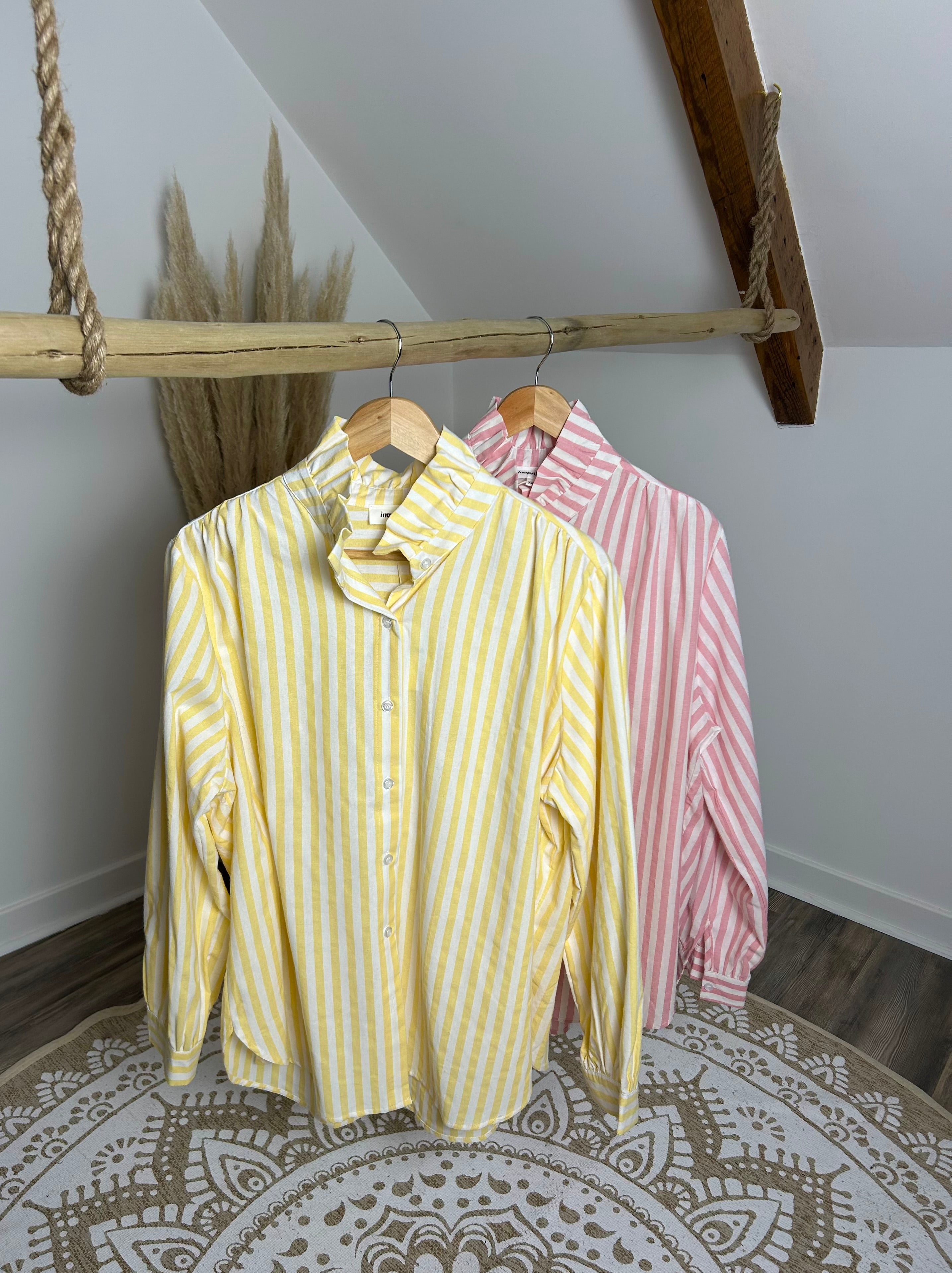 Chemise oversize à col volant - Plus size