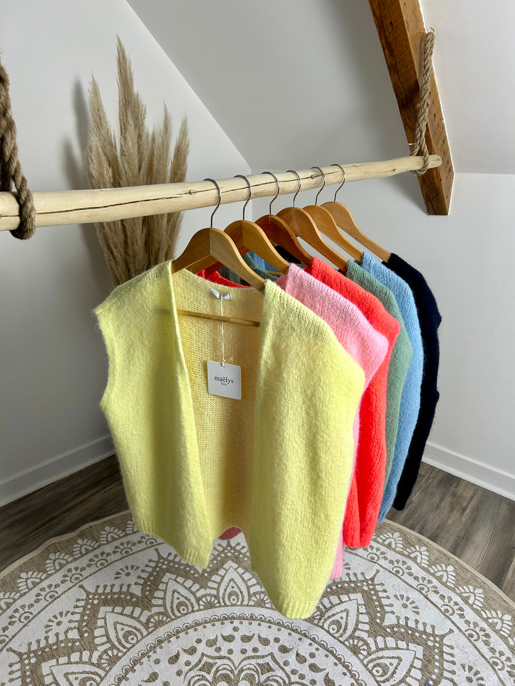 Gilet sans manches en kid mohair