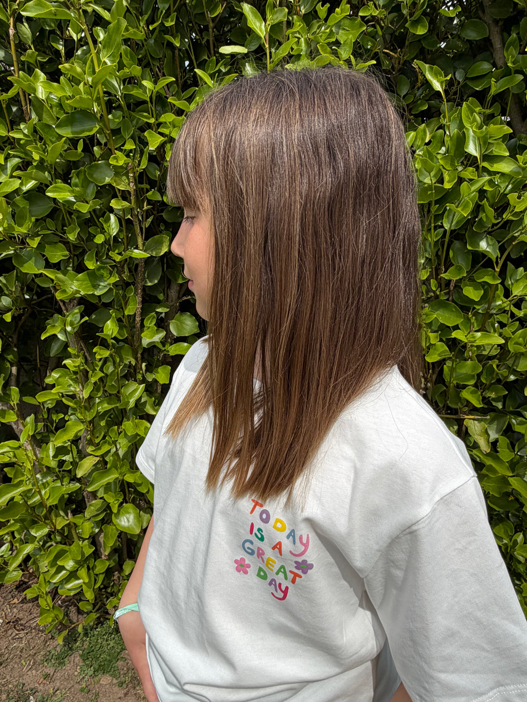 T-shirt blanc “Today is a great day“ - Mini