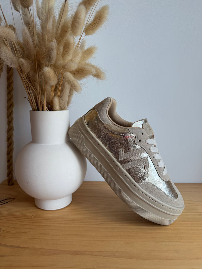 Basket beige et or — Les Féminines