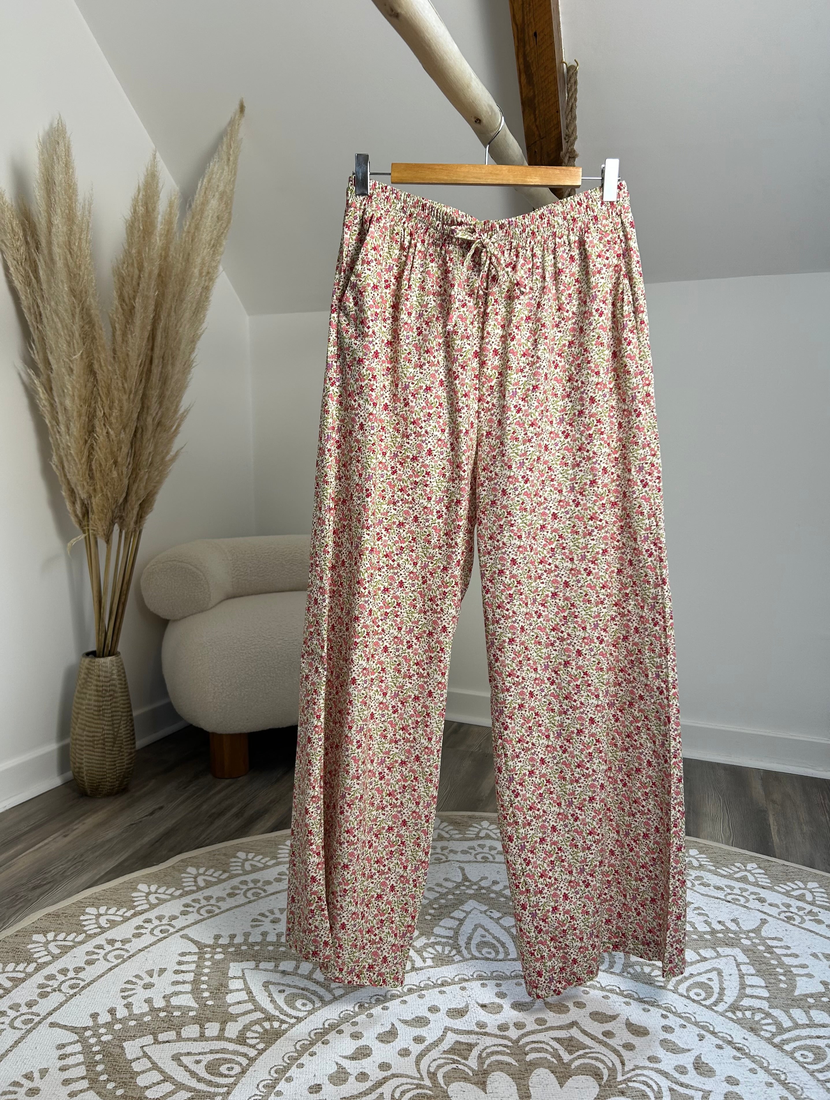 Pantalon fluide imprimé fleuri - Plus size