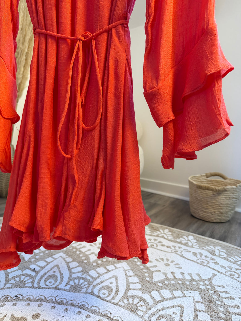 Robe corail fluide