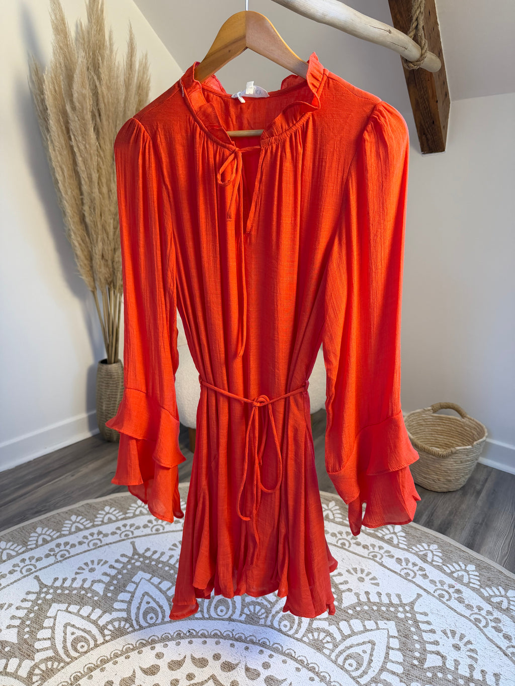 Robe corail fluide
