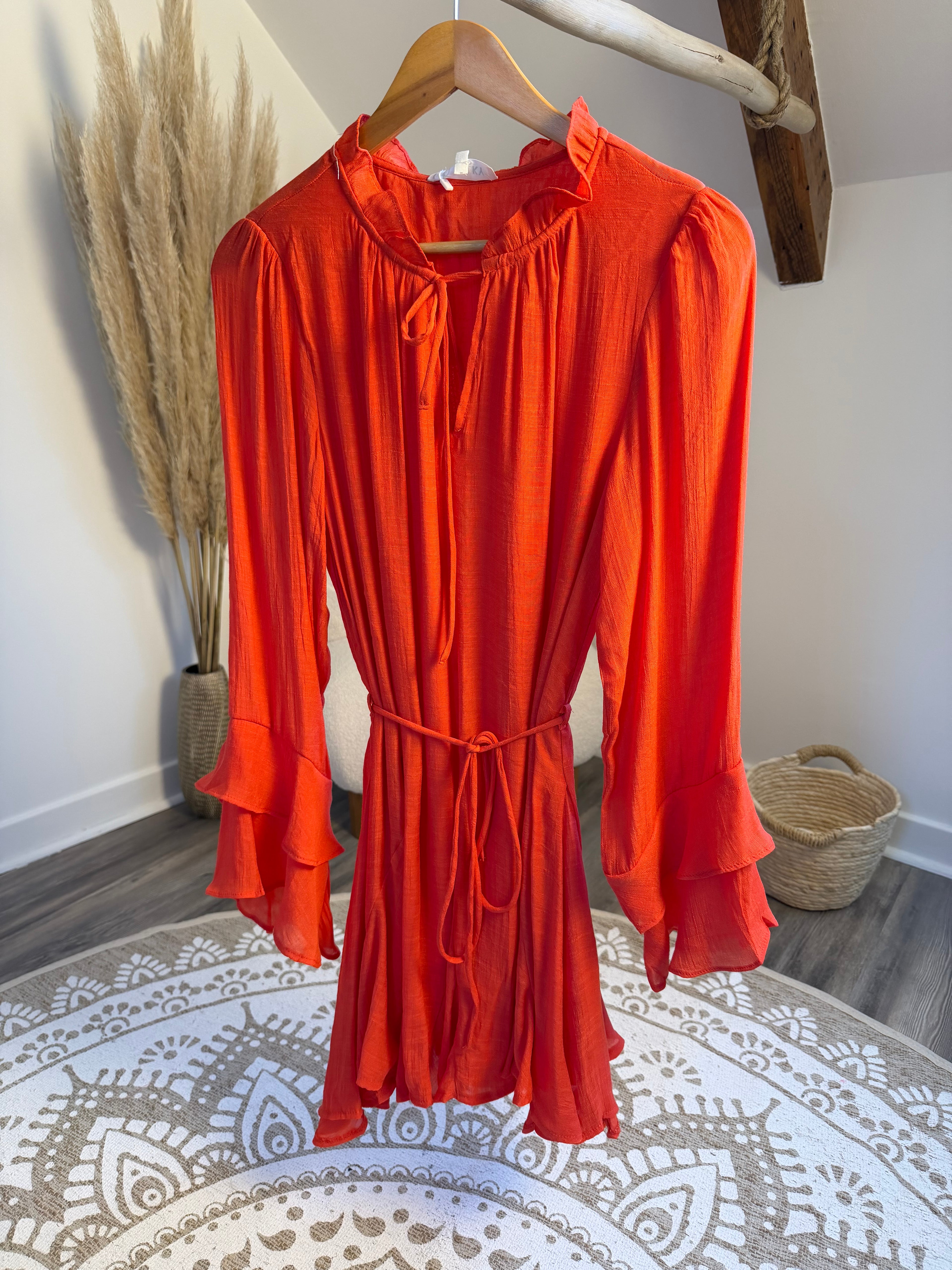 Robe corail fluide