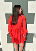 Robe corail fluide