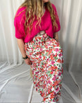 Robe longue à fleurs - Plus size