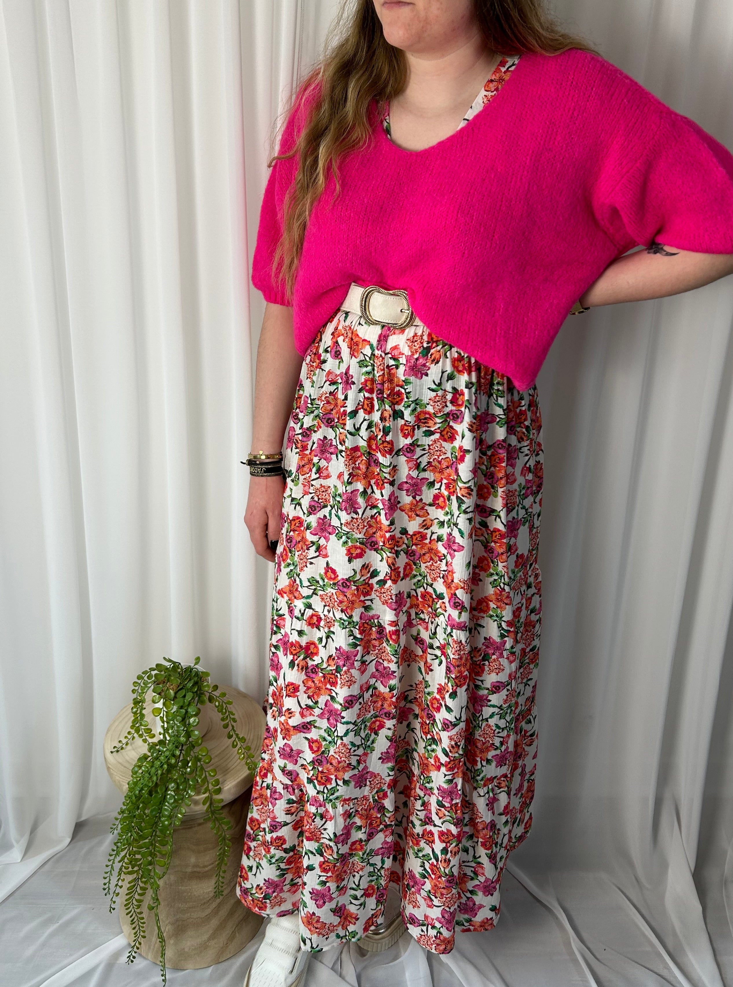 Robe longue à fleurs - Plus size