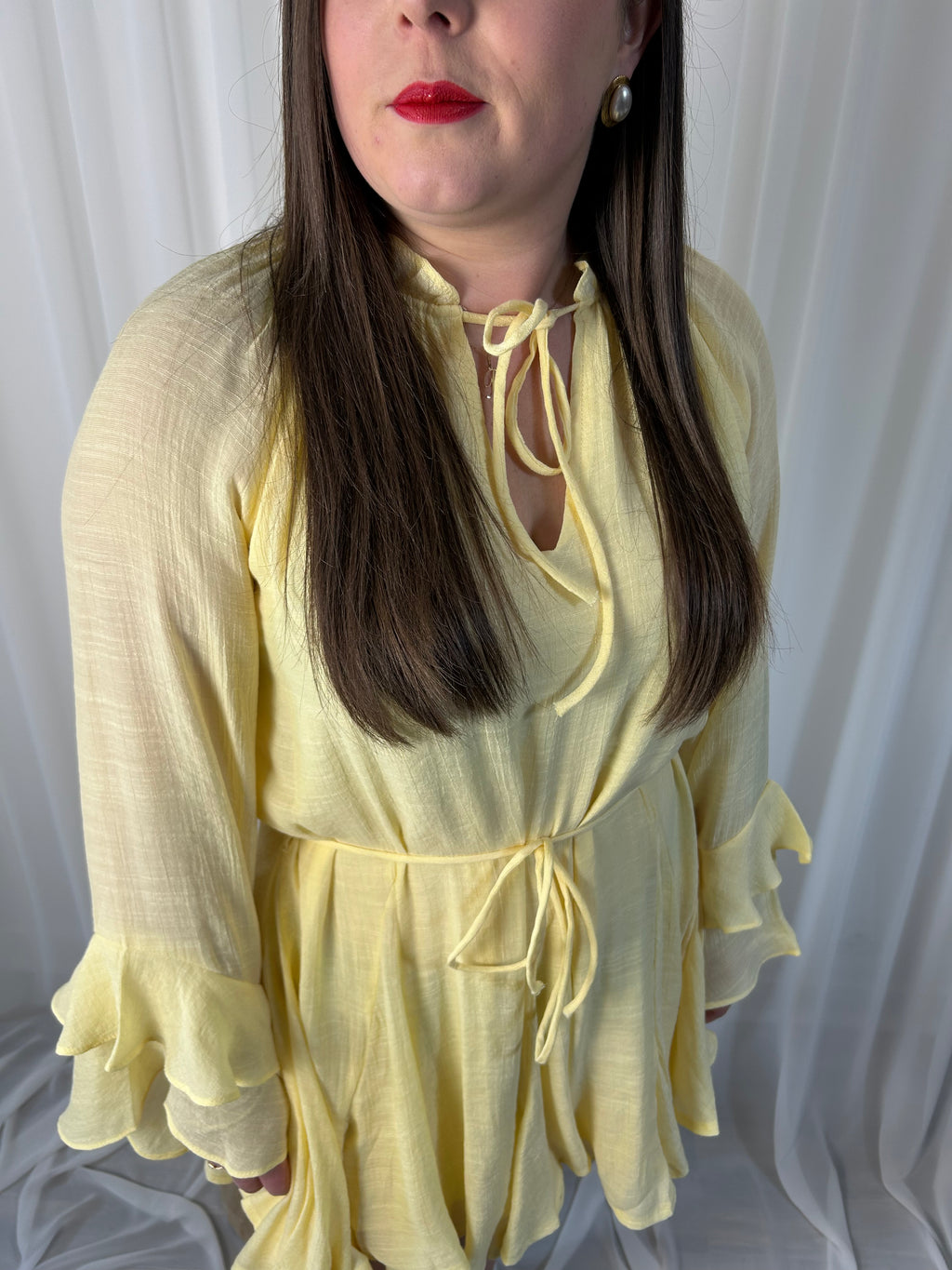 Robe trapèze jaune