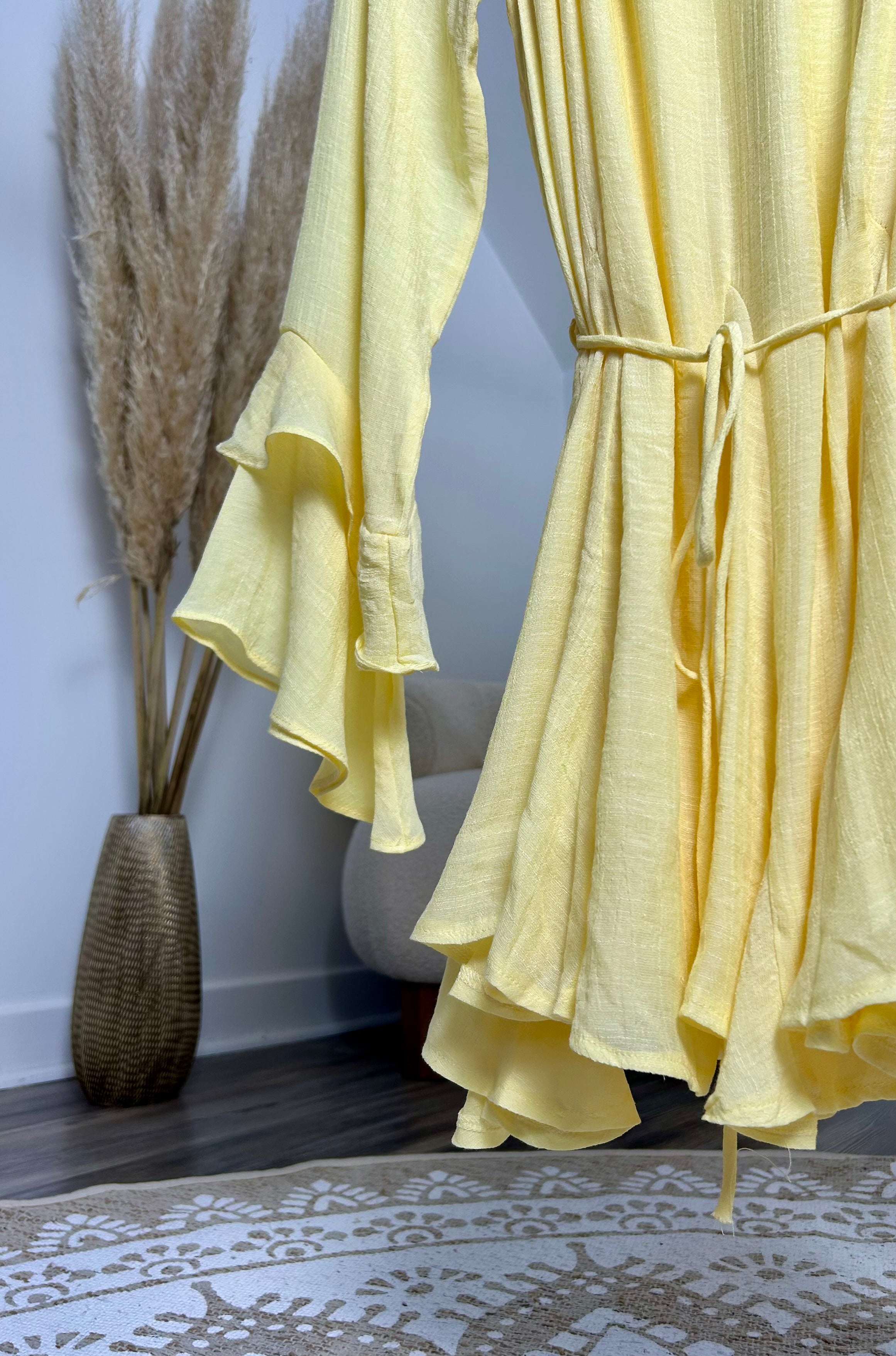 Robe trapèze jaune
