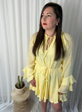 Robe trapèze jaune