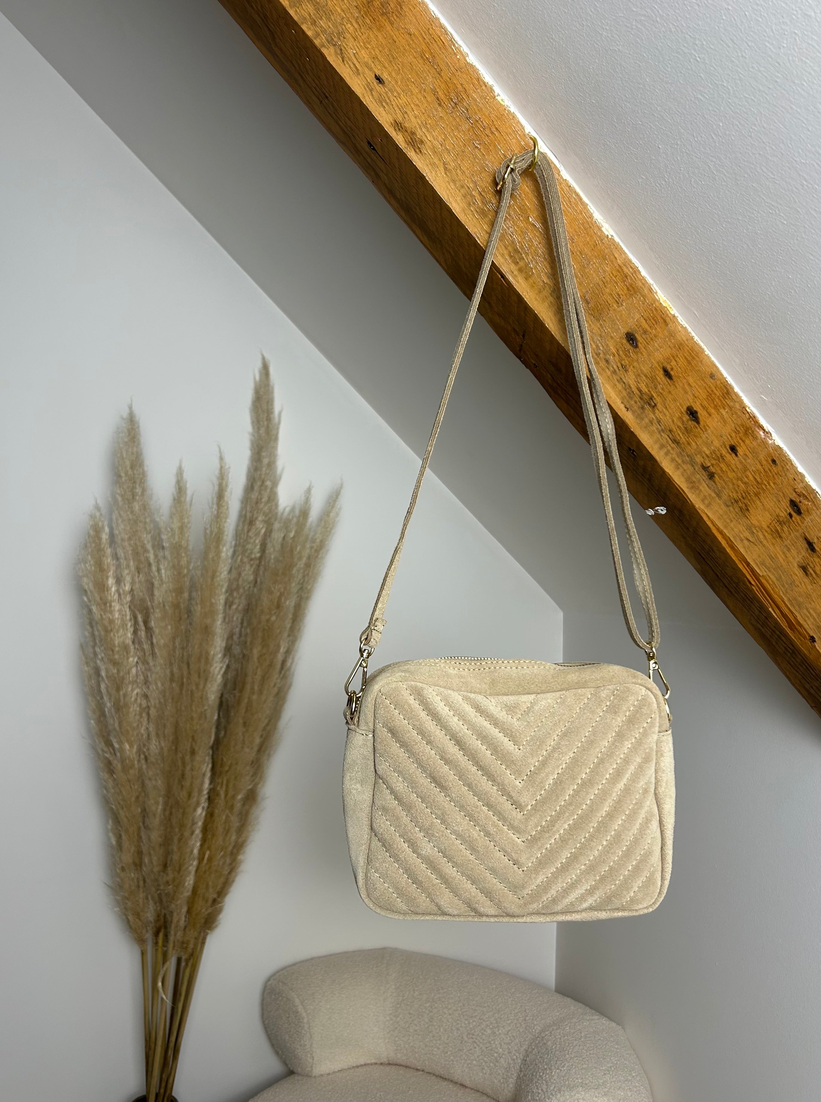 Sac en daim beige