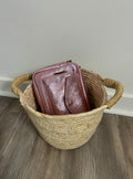Sac rose effet métallisé