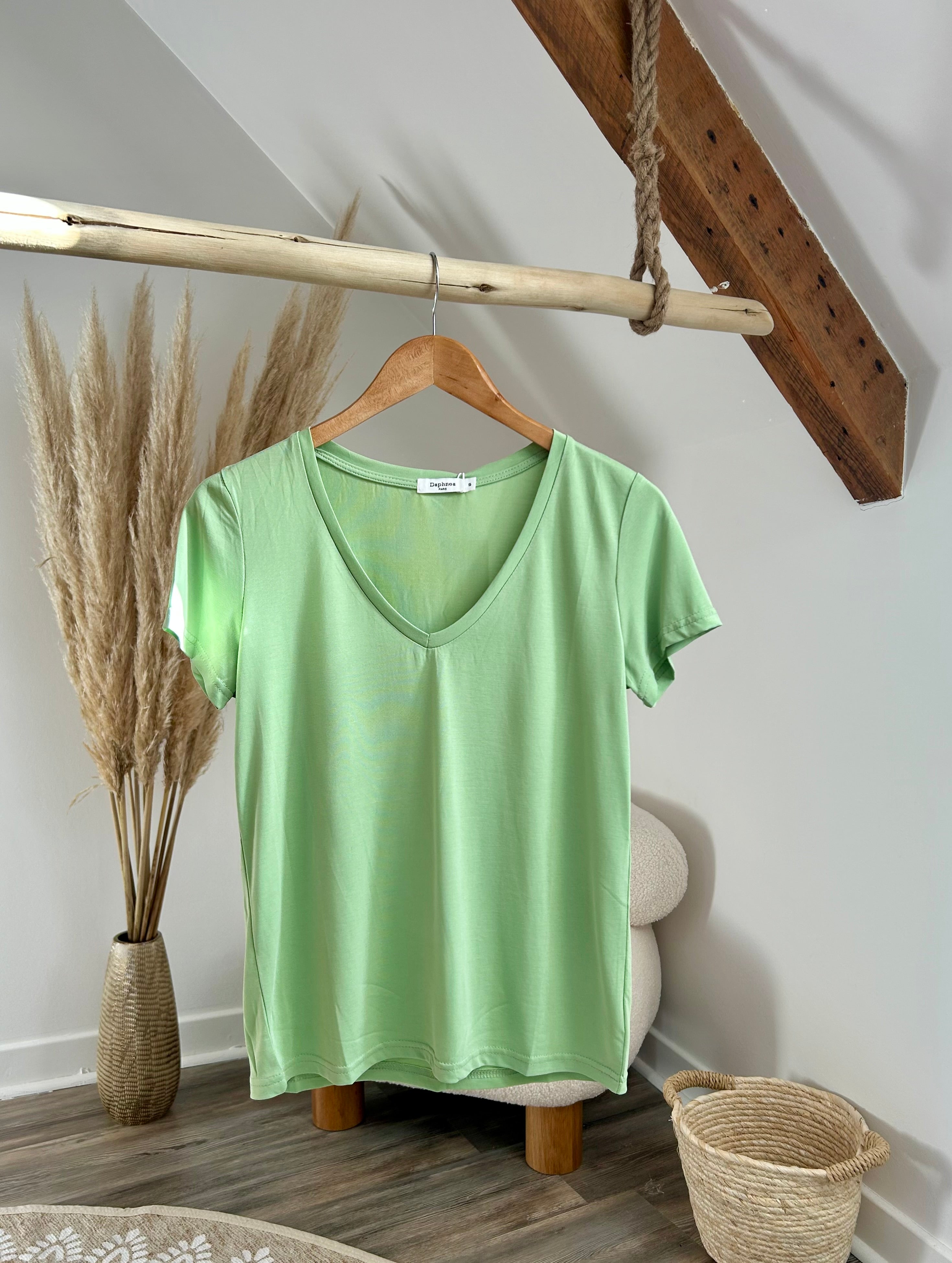 T-shirt basique vert