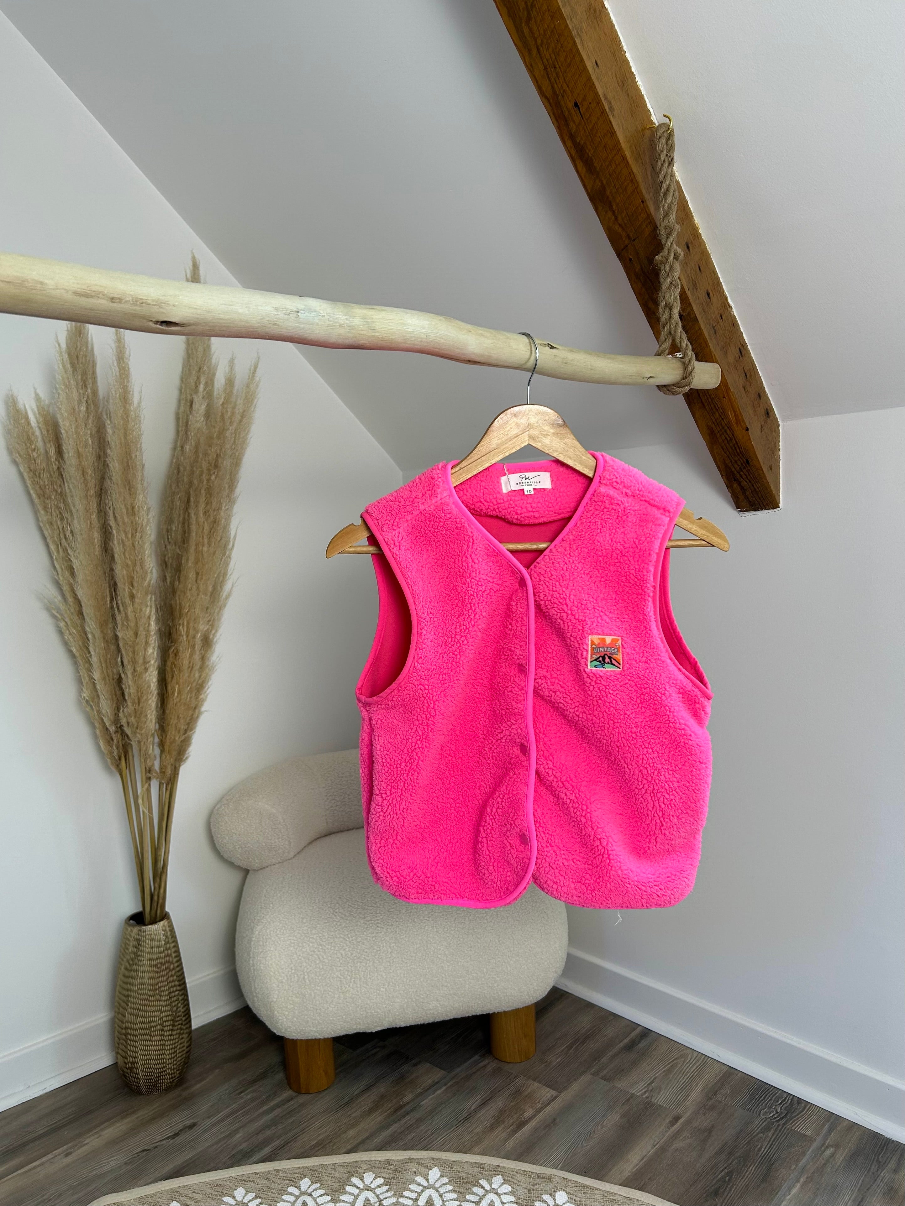 Veste sans manches rose - Mini