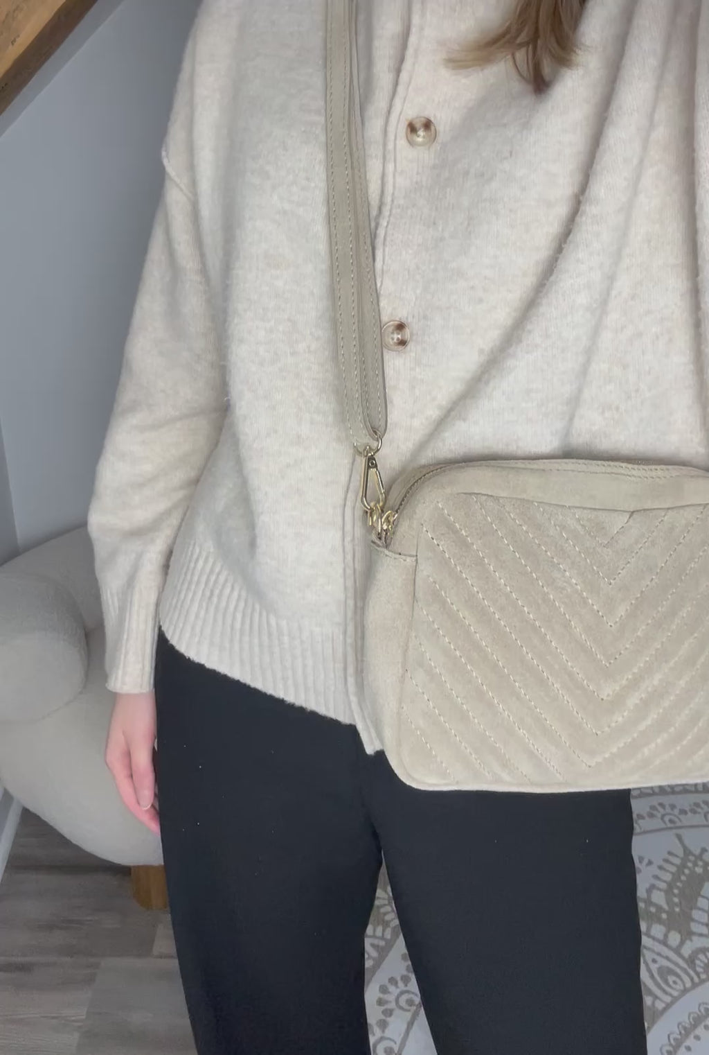Sac en daim beige