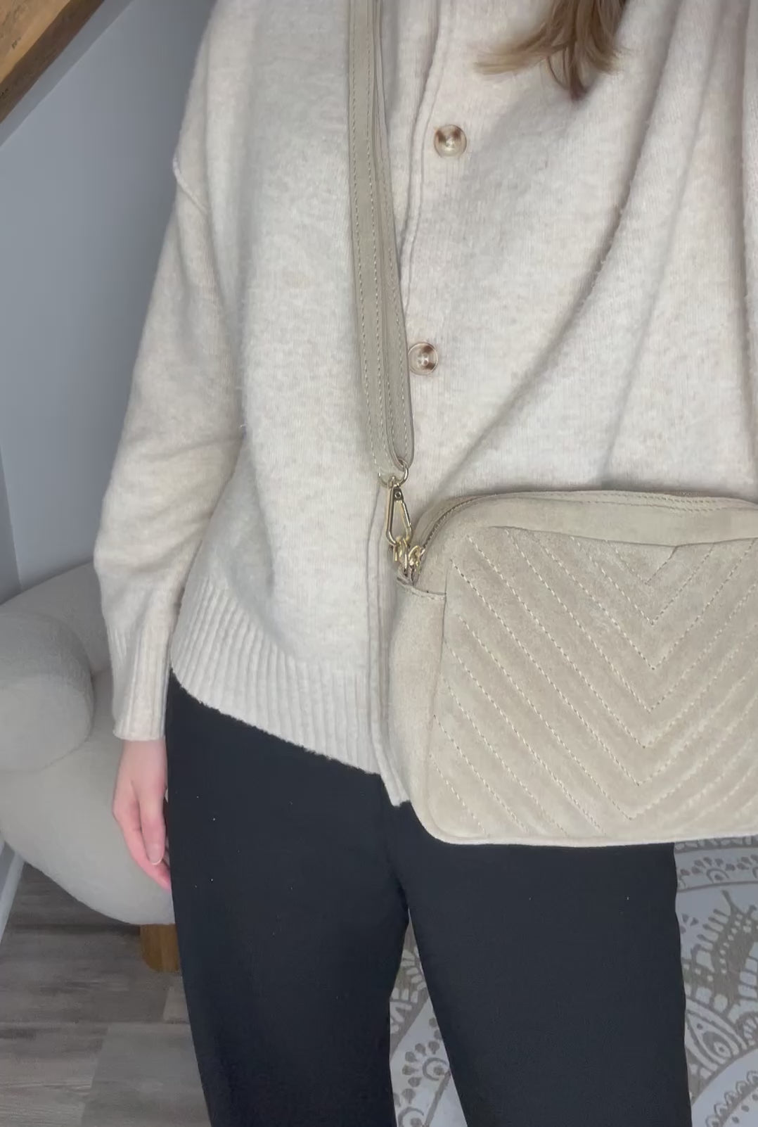 Sac en daim beige